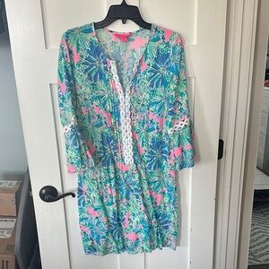 Lilly Pulitzer Pink and Blue Floral Dress